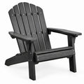 Zwarte Adirondackstoel van HDPE, 78 x 83 x 92 cm