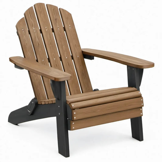 Adirondackstoel van HDPE-kunststof Bruin/Zwart 83 x 76 x 92 cm