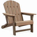 Bruine Adirondackstoel van HDPE met waaiervormige rugleuning, 83 x 78 x 94 cm