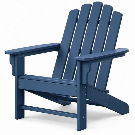 Adirondack tuinstoel van HDPE – donkerblauw, 80 x 75 x 98 cm