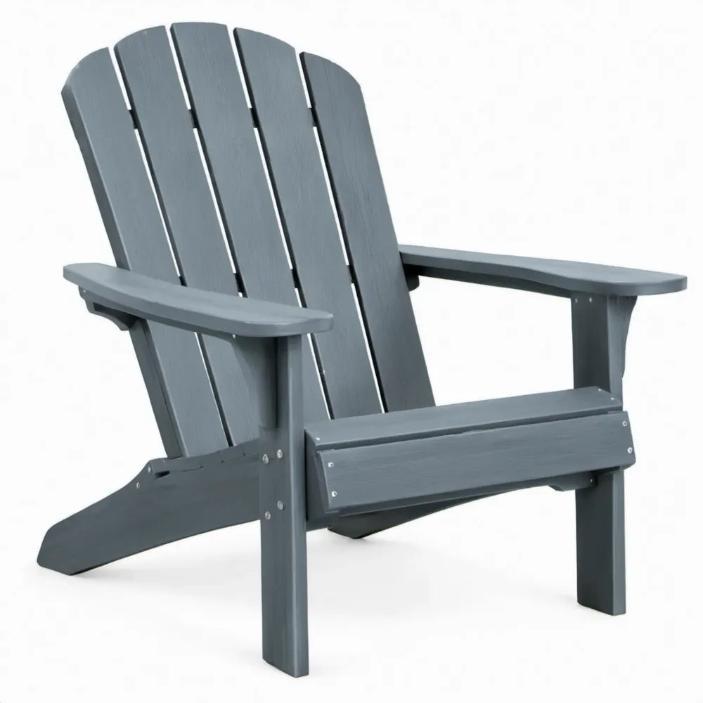 Adirondackstoel van HDPE-kunststof, antraciet, 79 x 75 x 92 cm