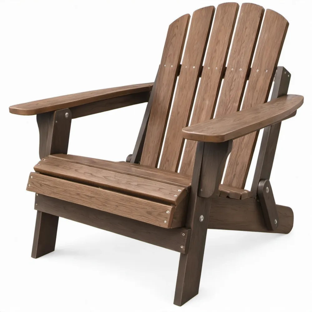 Adirondackstoel van HDPE Bruin/Donkerbruin 79 x 83 x 95 cm